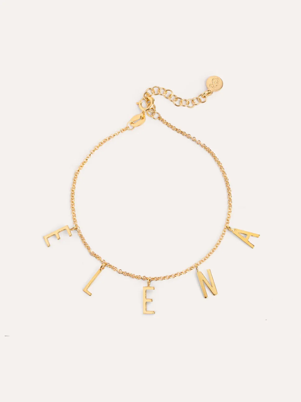 Pulsera Personalizada Letters Plata Baño Oro