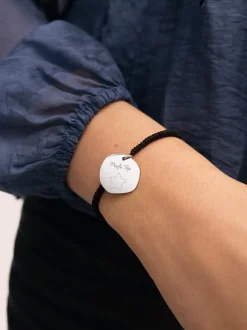 Pulsera Personalizada Medallón Organic Negro Acero