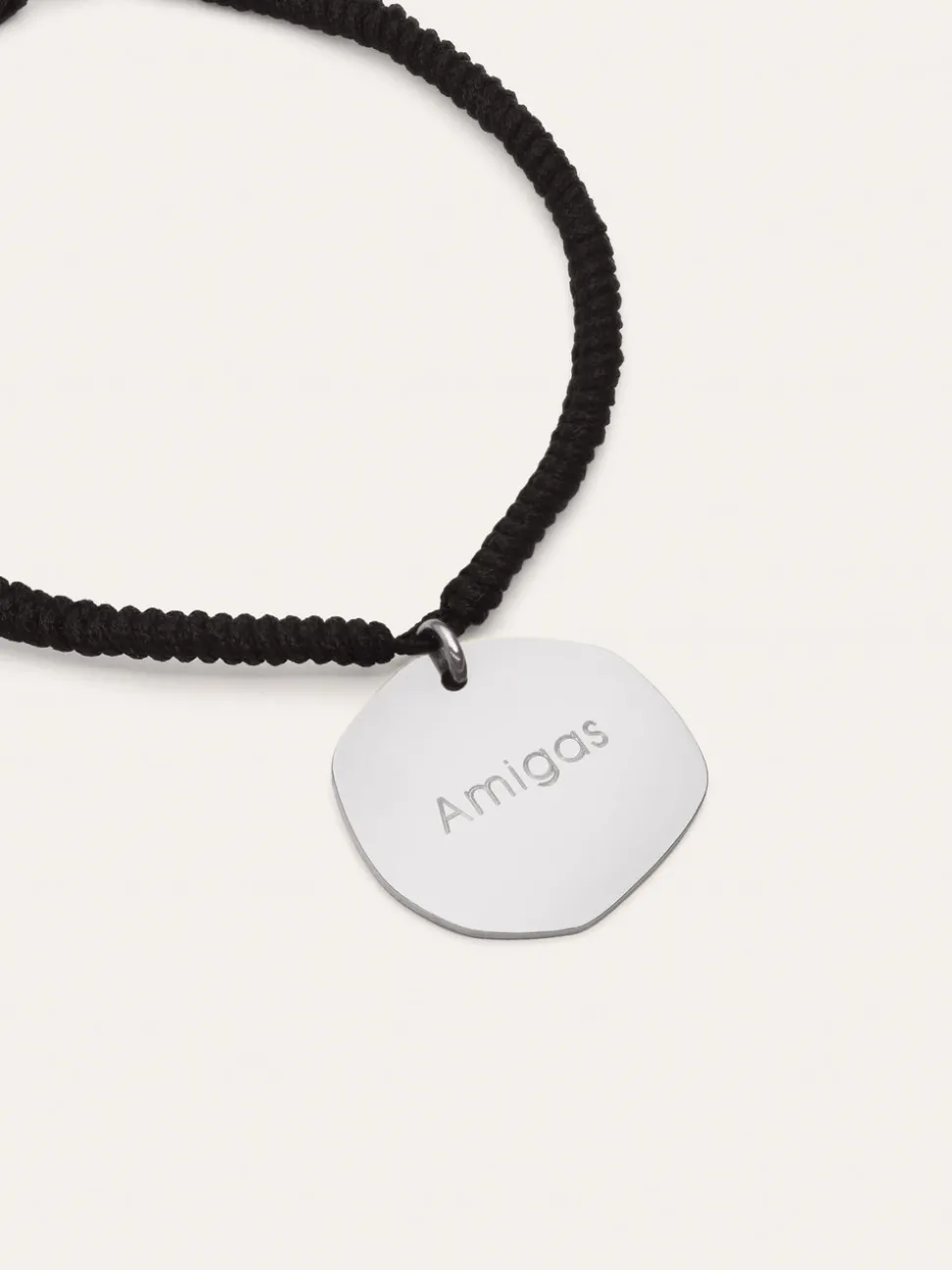 Pulsera Personalizada Medallón Organic Negro Acero
