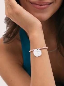 Pulsera Personalizada Medallón Organic Rosa Acero