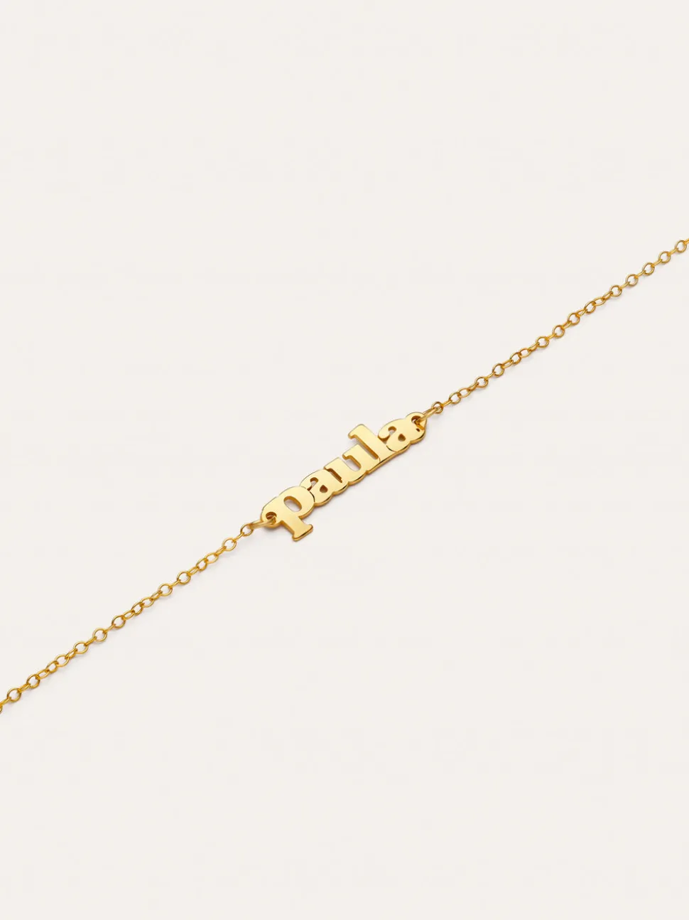 Pulsera Personalizada Monogram Plata Baño Oro