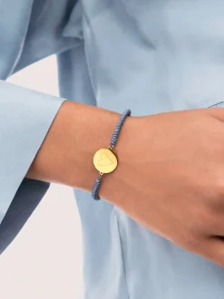 Pulsera Personalizada Moon Marea Acero Baño Oro