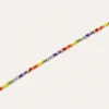 Pulsera Rainbow Colors Acero Baño Oro