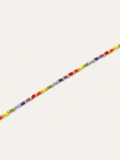 Pulsera Rainbow Colors Acero Baño Oro