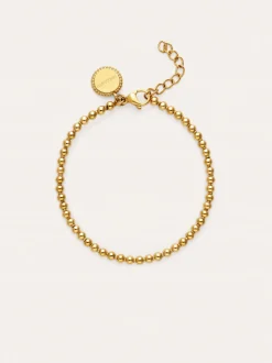 Pulsera Rosario Acero Baño Oro