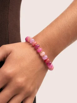 Pulsera Rosé Stones Acero Baño Oro