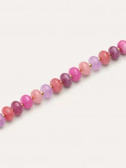 Pulsera Rosé Stones Acero Baño Oro