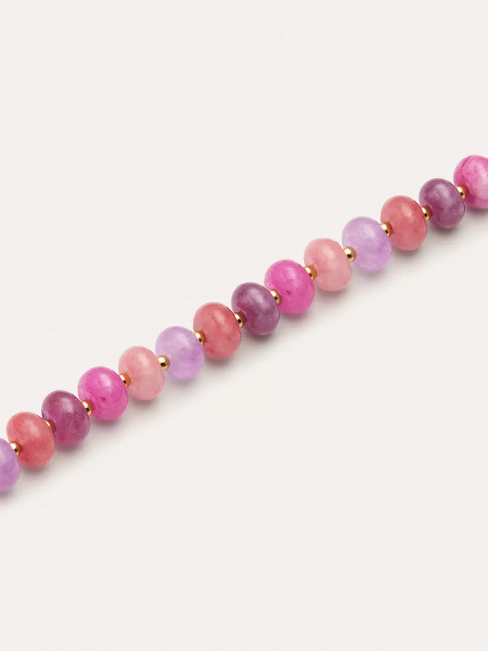 Pulsera Rosé Stones Acero Baño Oro