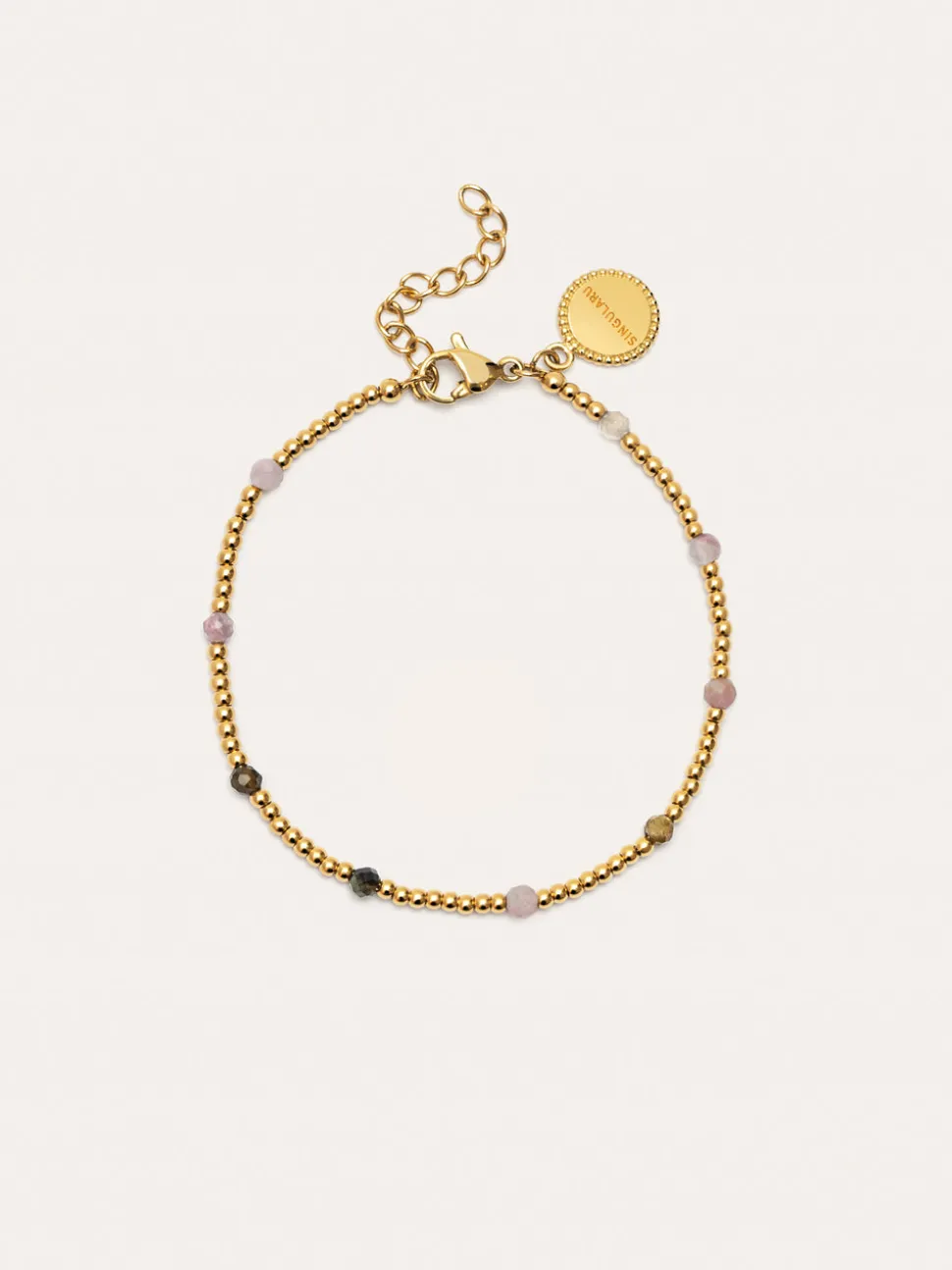 Pulsera Tourmaline Dream Acero Baño Oro