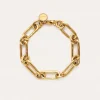 Pulsera Zambia Link Acero Baño Oro