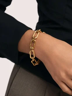 Pulsera Zambia Link Acero Baño Oro